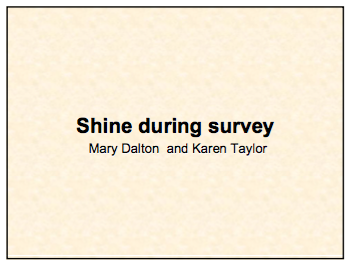 Shine During Survey - ICNC