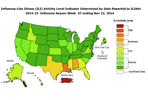 Influenza USA Map