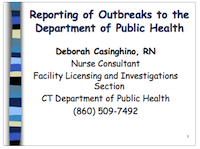 Reporting Outbreaks DPH