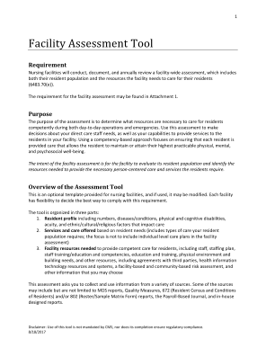 D. Vora - Facility Assessment Tool