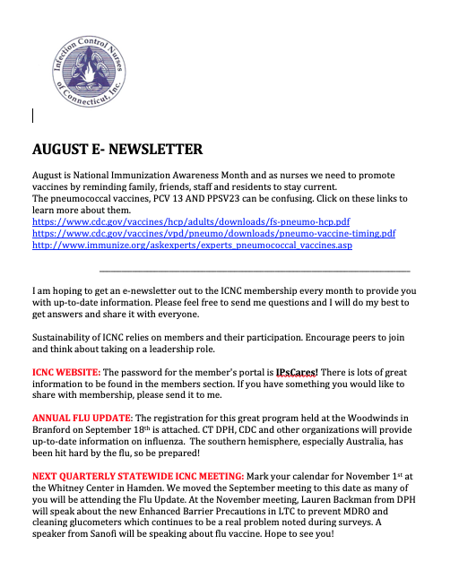 ICNC eNewsletter Aug 2019