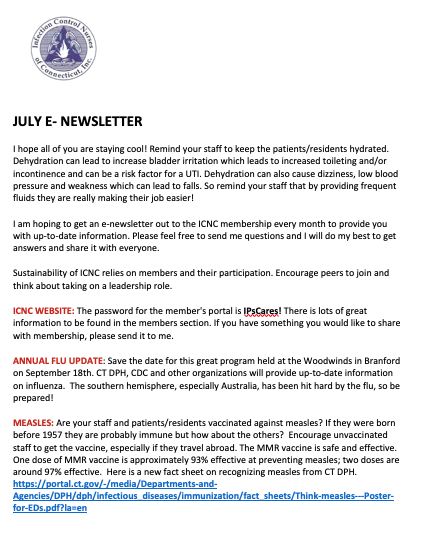 ICNC eNewsletter July 2019