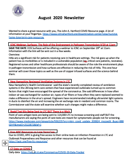 ICNC Newsletter, August 2020